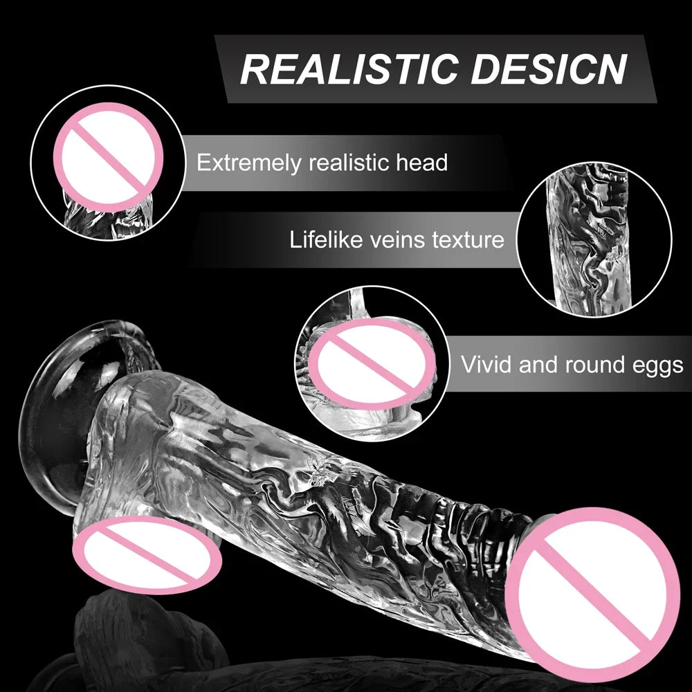 💎 Realistyczne Dildo Jelly z Przyssawką